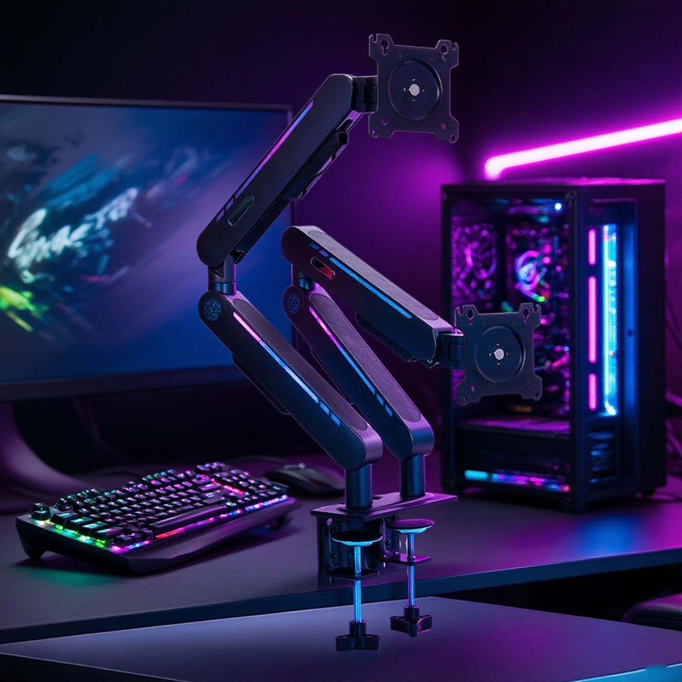 Monitor Stand - Penyangga Meja dengan Pegas Gas Terbaru