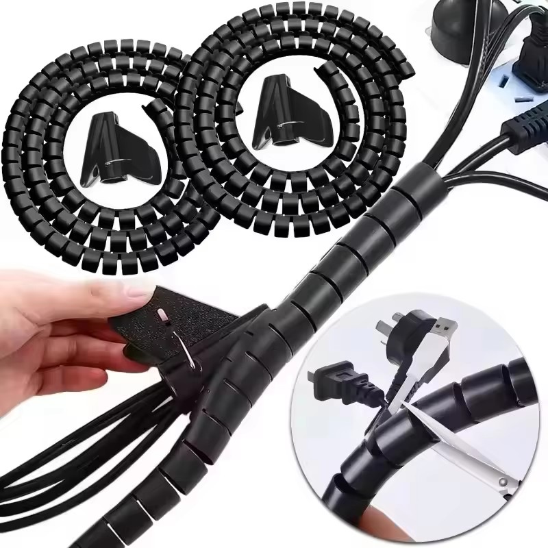 Desk Organizer - Selubung Kabel Fleksibel Pengikat Kabel Pembungkus