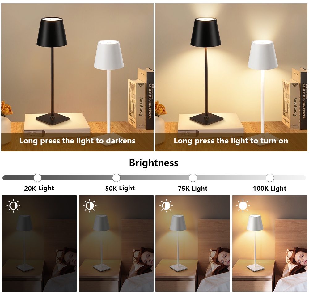 Lampu Meja LED Isi Ulang Nirka - Desk Lamp ulasan dan harga